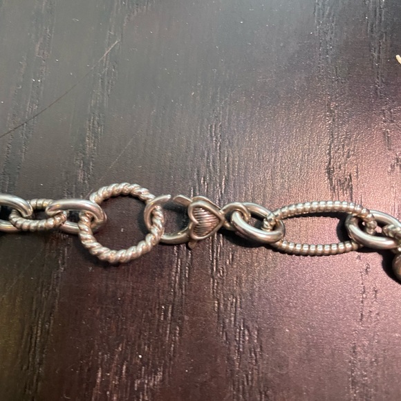 Judith Ripka Sterling silver  necklace with green amethyst enhancer - Picture 2 of 5